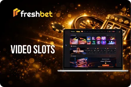 Video slots gameplay with bonus features and grid reels at Fresh Bet Casino